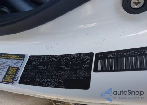 2014 Kia Forte Ex z USA, uszkodzony, nr VIN KNAFZ4A81E5074451